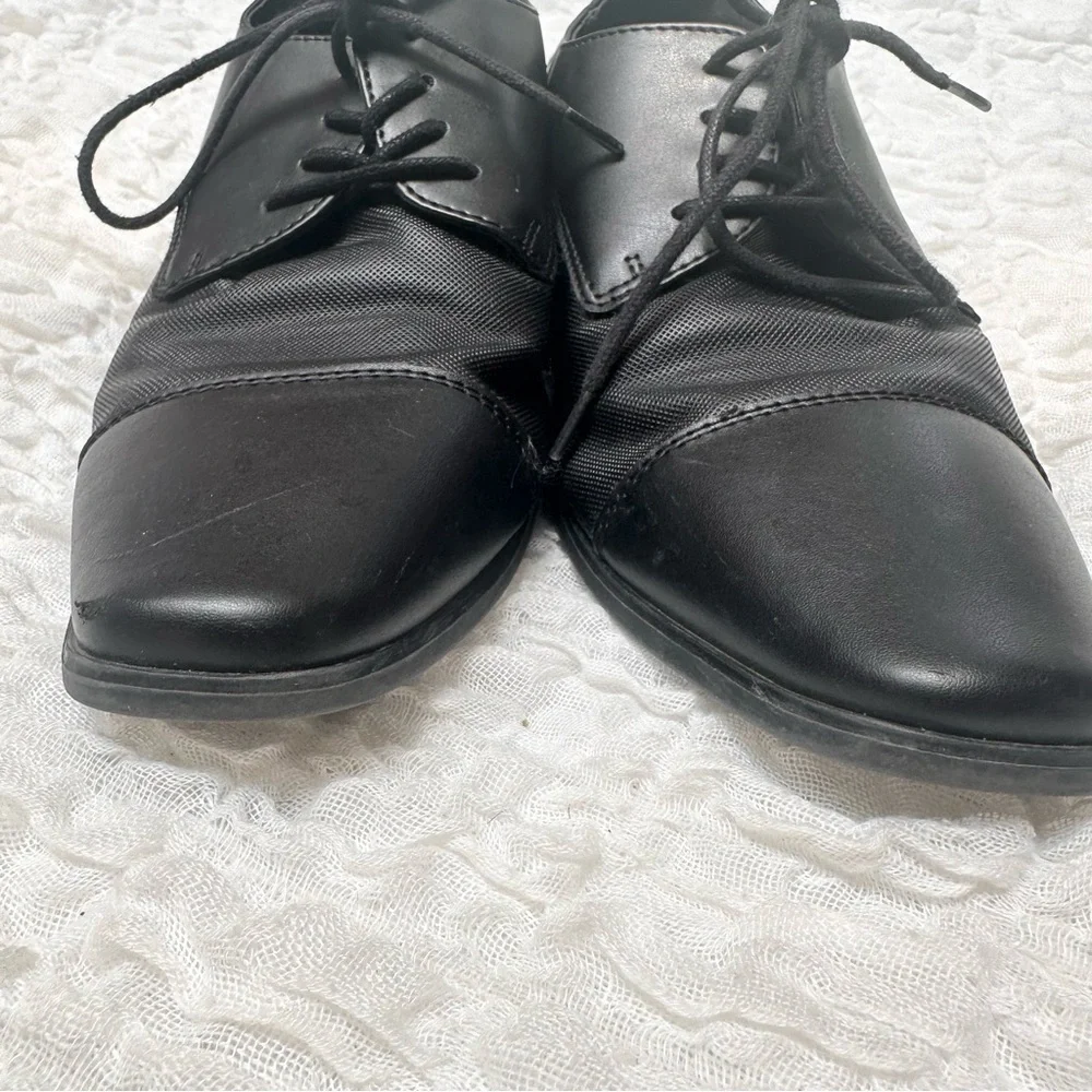 Calvin Klein Black Tuxedo Oxford Dress Shoes Cap Toe Men’s 7.5